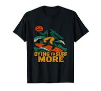Dying to Surf More Halloween Pumpkin Surfing Design T-Shirt