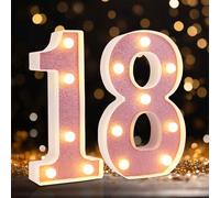 DyingSwan Led Numbers, Birthday Decorations, Battery Powered Light Numbers Signs-zuhe-Pink-18