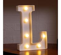 DyingSwan - Small LED Marquee Letters Light Up Letters 8.58" LED Marquee Letter Lights Battery Powered Light Up Sign for Tabletop Party Birthday Christmas Decoration (L-Letter)