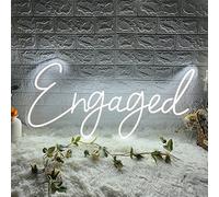 DYJD Custom Led Engaged Flexible Neon Light Sign Wedding Decoration Bedroom Home Wall Decor Marriage Party Decorative Illuminated,Engaged,55X20cm