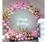 DYJD Happy Birthday LED Neon Signs, Large Neon Lights Sign Wedding Birthday Party Home Décor Personalized Custom Neon Sign Light Sign Logo,Happy Birthday