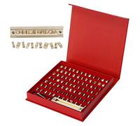 DYJD Hot Foil Stamping Machine Printer Logo Creasing Machine Leather Embossing Machine Stamper Temperature Adjustable for PVC PU Plastic Etc. (Letters Molds)