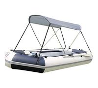 DYJD Inflatable Boat Top Boat Cover Bimini Boat Top Covers Bimini Top Boat Canopy with Aluminum Frame Support Poles,Gray