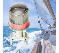 DYK&NX Boat Navigation Lights, Solar Power Beacon Light with Detachable Stand, Multiple Colors and Model, IP65 Waterproof Design for Ship, Roads, Waterways, Construction Sites (Color : Red)