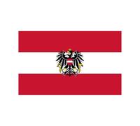 Dykgraaf Sticker Austria Flag 8 x 5 cm Car Sticker Austrian Austria UV Car Sticker