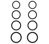 Dyknasz 8PCS Surgical Steel Hinged Clicker Segment Nose Rings Hoops Septum Lip Ring Hoop Cartilage Tragus Helix Sleeper Earrings Piercing Jewelry for Women Men Black 7mm 8mm 9mm 10mm 20G