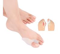 DYKOOK 3 Pairs Gel Bunion Corrector Toe Straightener Big Toe Separators Straighteners Silicone Protectors for Daytime Use With Shoes Toe Correctors (Clear)