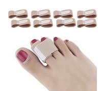 DYKOOK Broken Toe Wraps, 8 Pcs/Pack M Size Fabric Toe Splint Toe Cushioned Bandages Finger Protectors Straightener Hammer Toe Separators