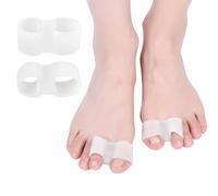 DYKOOK Bunion Corrector Big Toe Straightener 4 Pcs Gel Toe Spacers for bunion,Super Soft Enlarged 2 Loops Toe Separators for Overlapping Toes, Hammertoes, Claw Toes-Restore Feet-Relief Pain
