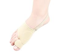 DYKOOK Bunion Corrector Big Toe Straightener Bunion Protector with Heel Strap 1Pair Toe Separator Bunion Toe Splint with Non-slip Hallux Valgus Corrector Protect Foot Day Night-S,Beige