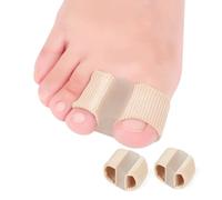 DYKOOK Gel Toe Separators Bunion Corrector with 2 Loops be Made of Elastic Fabric Material 2PCS Toe Corrector for Big Toes,Toe Spacers Suitable for Hallux valgus,Foot Pain,Corns (S)
