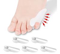 DYKOOK Pinky Toe Gel Bunion Protector 6 Piece Tailors Bunion Corrector Little Toe Separators Soft Gel Bunion Pads Toes Spacers for Bunionette Pain Relief and Corn, Callus, Blisters Protect (White)