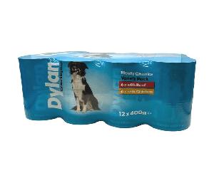 Dylan Chicken and Beef Wet Working Dog Food - 12 x 400g