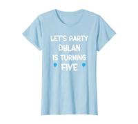 Dylan fifth birthday shirt with name 5 year old boy T-Shirt