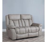 Dylan Sandstone Fabric 2 Seater Electric Recliner Sofa