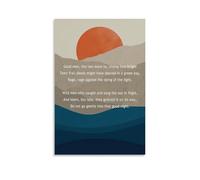 Dylan Thomas Poem Print (2) Canvas Wall Art Inspirational Poems, Vintage Aesthetic Poster, Printing for Apartment Bedroom Living Room Decor08x12inch(20x30cm)