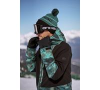'Dylan' Warm Cosy Knitted Classic Borg Lined Snow Ski Pom Beanie Animal Green One Size
