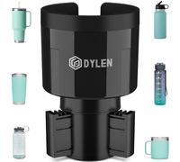 DYLEN Car Cup Holder Expander, Cup Holder for Cars with Expandable Insert | Cup Holder Adapter Fits Stanley 0.4-1.2 L, Owala 0.7-1.2 L, Fits Large Drink Bottles 0.5-1.4 L (7-10.5 CM)