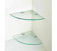 Dylex Housewares Glass Corner Bathroom/Bedroom Shelf 20 x 20 cm - Pack of 2
