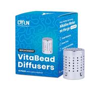 DYLN VitaBead Diffuser | Creates Hydrogen-Rich, pH 9+ Alkaline Antioxidant Water | Replacement for DYLN Bottle | Natural Mineral Ionized Hydrogen Generator for Delicious Tasting Water | 8-Pack