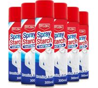 Dylon 2-in-1 Starch Spray with Easy Iron, Ironing Aid That Restores Look of Fabric and Helps Remove Creases - 300 ml (Pack of 6)