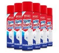 Dylon 2-in-1 Starch Spray with Easy Iron, Ironing Aid That Restores Look of Fabric and Helps Remove Creases - 300 ml (Pack of 6)
