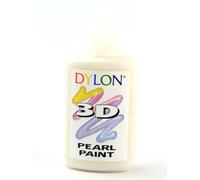 Dylon 3D Fabric Paint Colour Fun Effects Pearl White - 25ml Bottle