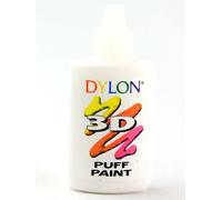 Dylon 3D Fabric Paint Colour Fun Effects Puff White - 25ml Bottle