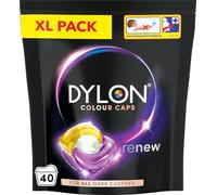 Dylon Black & Dark: Black & Dark Caps (40 Wash Loads), Dylon Black Caps for all Dark Clothes, Dark Colour Washing Pods to Protect Dark Colours, renewing in every wash with optimal results in 10 washes