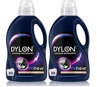 Dylon Black & Dark Detergent (30 Wash Loads), Liquid Laundry Detergent for all Black & Dark Clothes, renewing in every wash with optimal results in 10 washes (Pack of 2)
