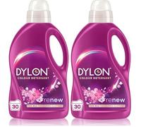 Dylon Blossom Colour Detergent (30 Wash Loads), Liquid Laundry Detergent for all Coloured Clothes, renewing in every wash with optimal results in 10 washes (Pack of 2)