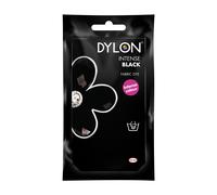 DYLON Hand Dye, Fabric Dye Sachet for Clothes, Soft Furnishings and Projects, 50 g - Intense Black