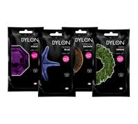 Dylon Hand Fabric Dye Sachets, Winter Bundle, Includes: Olive Green, Espresso Brown, Deep Violet and Ocean Blue