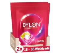 Dylon Renew Colour Caps Pack of 2 (18 Wash Loads) in total 36 Wash Load, Liquid Laundry Detergent for all Coloured Clothes, Colour Washing Detergent to Revitalise Colours and renew in every wash