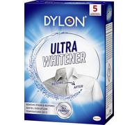 Dylon Ultra Whitener, Whitens and Revives White Laundry, Removes Stains, for all Fabrics - Pack of 5 Sachets