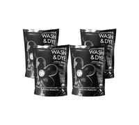 DYLON Wash & Dye Fabric Dye, Intense Black, 4 Packs of 350g