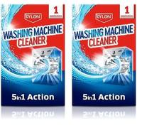 Dylon Washing Machine Cleaner 1 Use, 5-in-1 Washing Machine Cleaner, Freshener and Limescale Remover for Cleaning Washing Machines, Single Application Pack (Pack of 2)