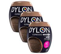 DYLON Washing Machine Fabric Dye Pod for Clothes & Soft Furnishings, 350g - Espresso Brown (Pack of 3)