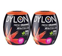 DYLON Washing Machine Fabric Dye Pod for Clothes & Soft Furnishings, Fresh Orange (Pack of 2)