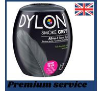 DYLON Washing Machine Fabric Dye Pod, Smoke Grey, 1pk of 350g