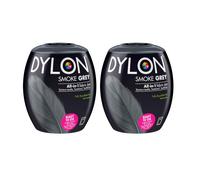 DYLON Washing Machine Fabric Dye Pod for Clothes & Soft Furnishings, Smoke Grey, 350 g (Pack of 2)
