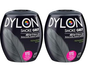 DYLON Washing Machine Fabric Dye Pod for Clothes & Soft Furnishings, Smoke Grey, 350 g (Pack of 2)