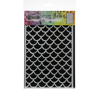 Dylusions Stencils FISHTAILS, Silver, One Size