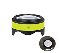 Dylviw Magnifier, Rechargeable 5X Desktop Magnifying Glass with Bright LED Lights, Large Viewing Area, Ideal for Reading, Hobbies, Crafts, Workbench, Low Vision - Carrying Case Included