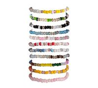 DYLYMX 11Pcs Unisex Boho Bracelet Set: Sweet Inspired Friendship Bracelets (Pink)