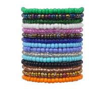 DYLYMX 15 Pcs Toylor Friendship Bracelets Set, Inspired Music Bracelets Tour Concert Sweet Bracelets Colorful Bohemian Bracelets for Music Fans (A)