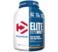 Dymatize Elite 100% Whey Chocolate Peanut 2170g - High Protein Low Sugar Powder + Whey Protein and BCAAs
