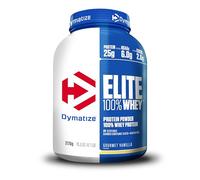 Dymatize Elite 100% Whey Gourmet Vanilla 2170g - High Protein Low Sugar Powder + Whey Protein and BCAAs