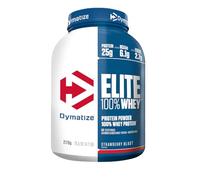 Dymatize Elite 100% Whey Strawberry Blast 2170g - High Protein Low Sugar Powder + Whey Protein and BCAAs