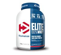 Dymatize Elite 100% Whey Strawberry Blast 2170g - High Protein Low Sugar Pulver + Whey Protein und BCAAs